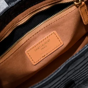 Saint Laurent Shoulder Bag Medium Black Gold Hardware Exact Size Unknown 060