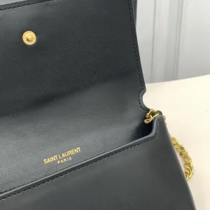 Saint Laurent Kate Chain Bag Small Black Gold Hardware Exact Size Unknown 067