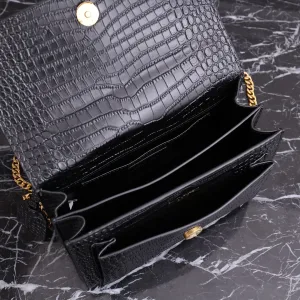Saint Laurent Kate Chain Bag Small Black Gold Hardware Exact Size Unknown 215