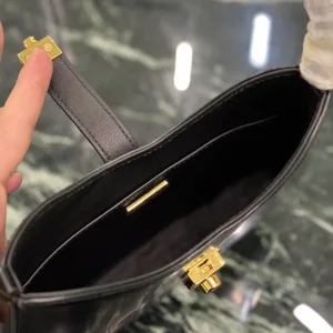 Prada Cleo Hobo Small Black Gold Hardware