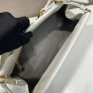Prada Cleo Hobo Small Ivory Gold Hardware