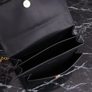 Saint Laurent Kate Chain Bag Small Black Gold Hardware Exact Size Unknown 219