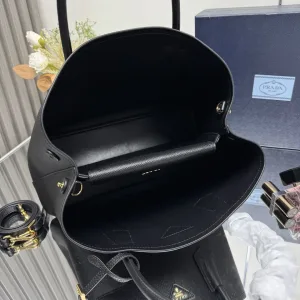 Prada Galleria Top Handle Small Black Gold Hardware Variant 2