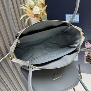 Prada Galleria Top Handle Small White Gold Hardware