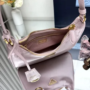 Prada Mini Hobo Small Pink Gold Hardware