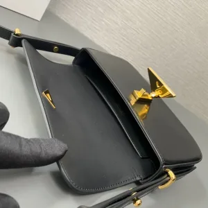 Prada Patent Camera Bag Small Black Gold Hardware
