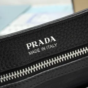 Prada ReNylon Hobo Small Black Silver Hardware