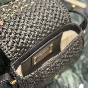 Prada Saffiano Camera Bag Small Black Gold Hardware