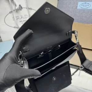 Prada Saffiano Gift Set Small Black Gold Hardware