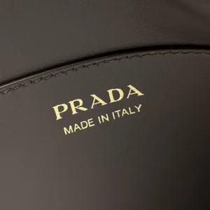 Prada Suede Moon Bag Medium Beige Gold Hardware