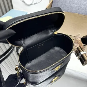 Prada Vanity Case Small Black Gold Hardware