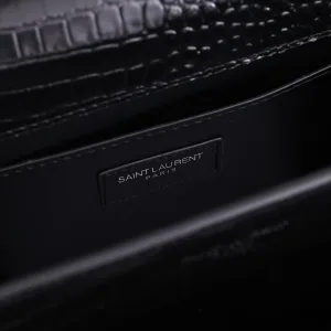 Saint Laurent Kate Chain Bag Small Black Silver Hardware Exact Size Unknown 217