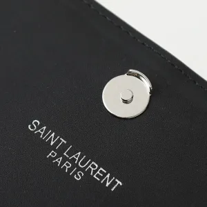 Saint Laurent Kate Chain Bag Small Black Silver Hardware Exact Size Unknown 253