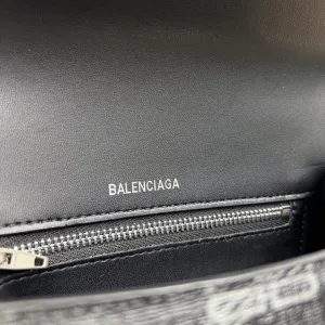 Balenciaga Hourglass Top Handle Medium Black Monogram 26cm