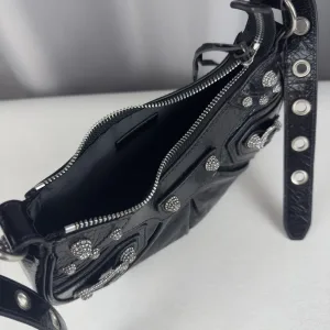Balenciaga Le Cagole Shoulder Mini Black Studded 20cm