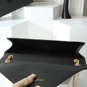 Saint Laurent LouLou Shoulder Bag Medium Black Gold Hardware Exact Size Unknown 093