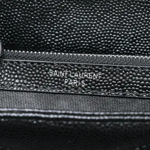 Saint Laurent LouLou Shoulder Bag Medium Black Silver Hardware Exact Size Unknown 062