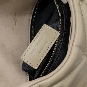 Saint Laurent LouLou Shoulder Bag Medium Gray Gold Hardware Exact Size Unknown 028
