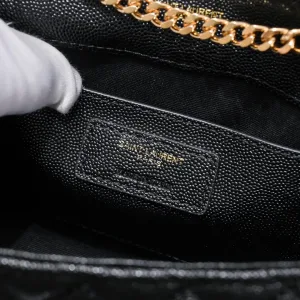 Saint Laurent LouLou Shoulder Bag Medium Gray Gold Hardware Exact Size Unknown 049