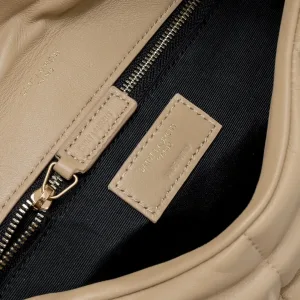 Saint Laurent LouLou Shoulder Bag Medium Tan Gold Hardware Exact Size Unknown 024