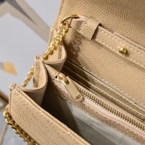 Saint Laurent LouLou Shoulder Bag Medium Tan Gold Hardware Exact Size Unknown 063