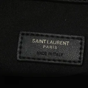 Saint Laurent Drawstring Shoulder Bag Medium Black Gold Hardware Exact Size Unknown 007