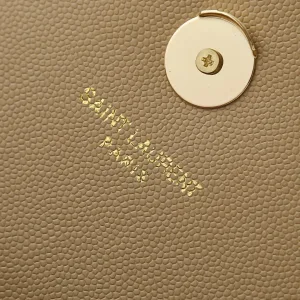 Saint Laurent Shopping Tote Bag Large Beige Gold Hardware Exact Size Unknown 091
