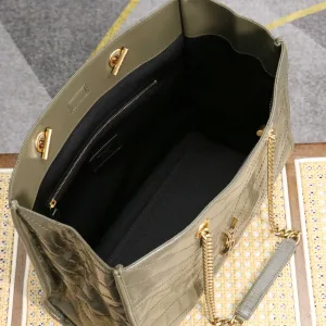 Saint Laurent Shopping Tote Bag Large Brown Gold Hardware Exact Size Unknown 242