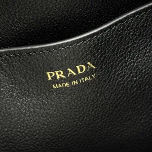 Prada Bucket Bag Medium Black Gold Hardware