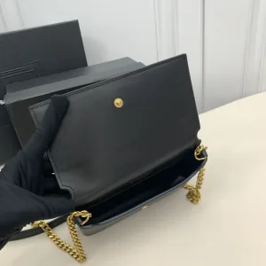 Saint Laurent Kate Chain Bag Small Black Gold Hardware Exact Size Unknown 067
