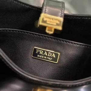 Prada Cleo Hobo Small Black Gold Hardware