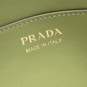 Prada Cleo Moon Bag Medium Light Green Silver Hardware