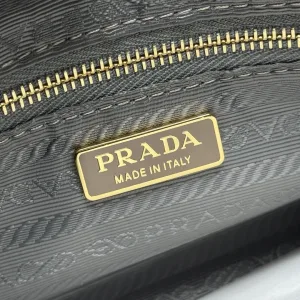 Prada Cleo Shoulder Bag Small Silver Gold Hardware