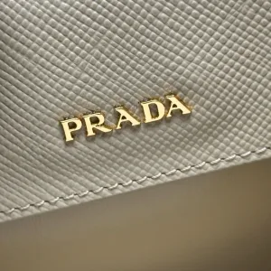 Prada Galleria Top Handle Medium Beige Gold Hardware