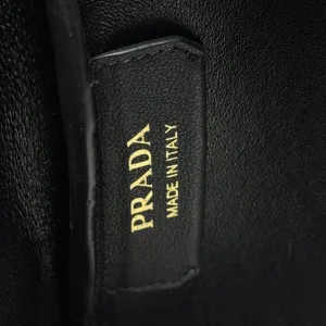 Prada Galleria Top Handle Small Black Gold Hardware