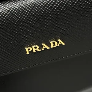 Prada Galleria Top Handle Small Black Gold Hardware Variant 2