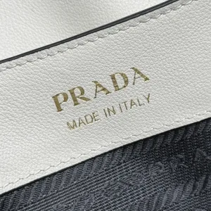 Prada Galleria Top Handle Small White Gold Hardware Variant 2
