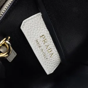 Prada Galleria Top Handle Small White Gold Hardware Variant 3
