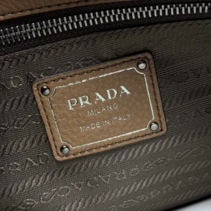 Prada Hobo Shoulder Bag Medium Caramel Gold Hardware