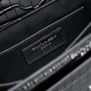 Saint Laurent Kate Chain Bag Small Black Silver Hardware Exact Size Unknown 053