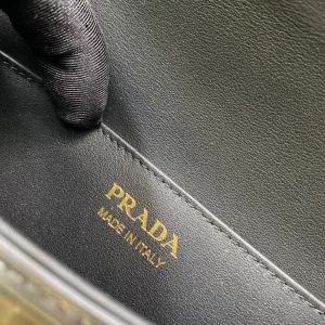 Prada Patent Camera Bag Small Black Gold Hardware