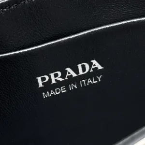Prada Quilted Shoulder Bag Small White Silver Hardware