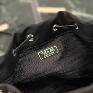 Prada ReNylon Backpack Small Black Silver Hardware