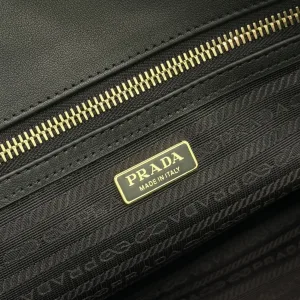 Prada Saffiano Boston Bag Small Black Gold Hardware Variant 2