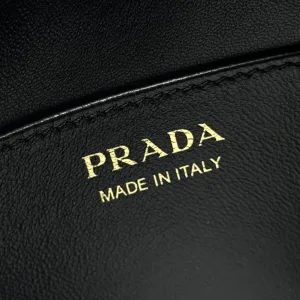 Prada Triangle Shoulder Bag Small Black Gold Hardware Variant 2