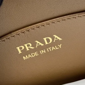Prada Triangle Shoulder Bag Small Caramel Gold Hardware