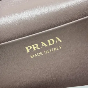 Prada Vanity Case Small Beige Gold Hardware