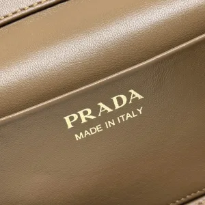 Prada Vanity Case Small Caramel Gold Hardware