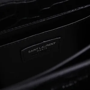 Saint Laurent Kate Chain Bag Small Black Silver Hardware Exact Size Unknown 214