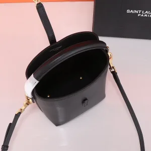 Saint Laurent Bucket Bag Medium Tan Gold Hardware Exact Size Unknown 020